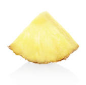 Stock Image of Pineapple chunks with pineapple leaves 949055.