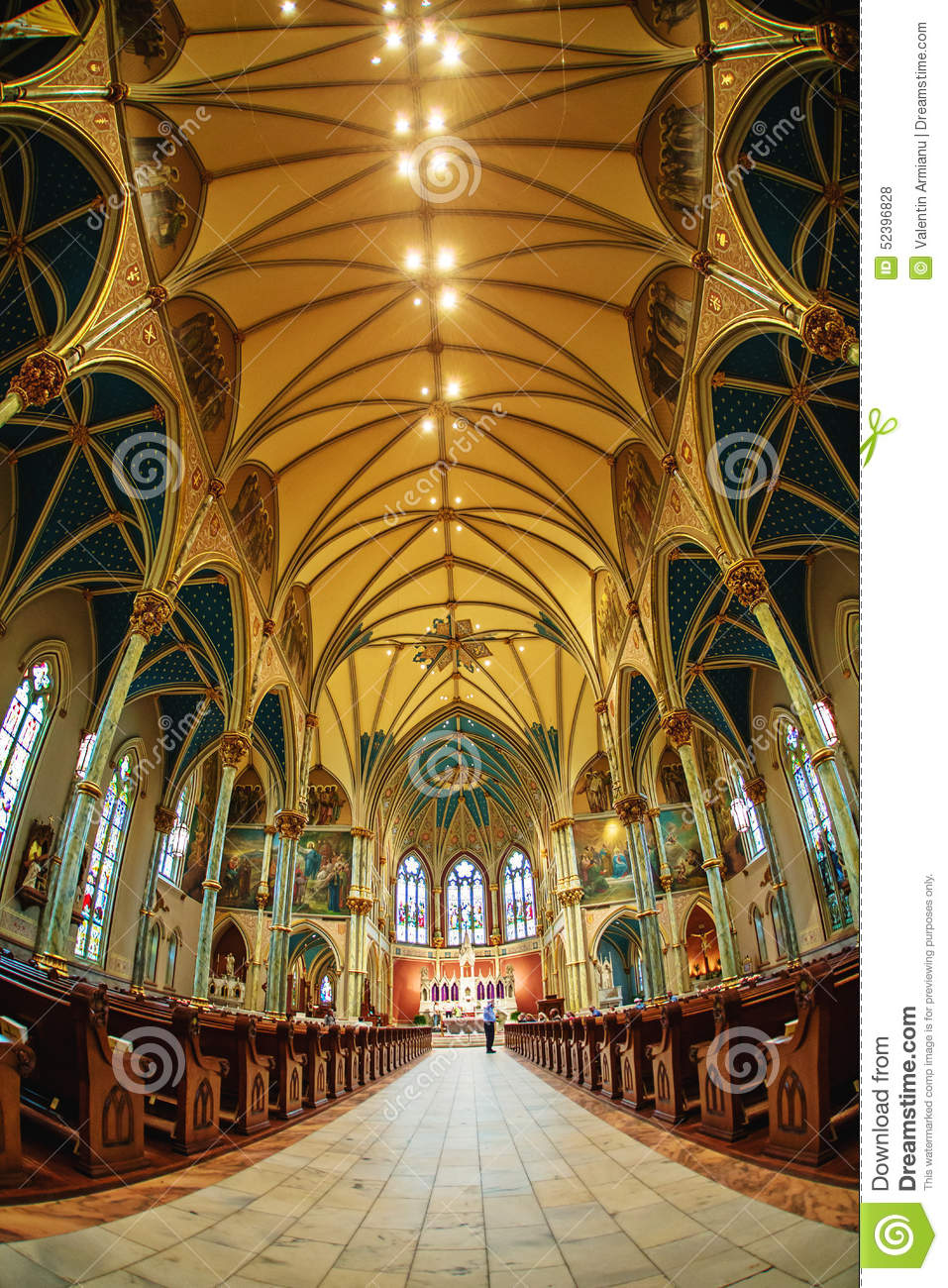 Cathedral Of St. John The Baptist Editorial Stock Photo.