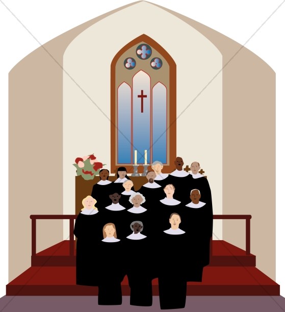 Church Choir Clipart, Church Choir Graphic, Church Choir Image.