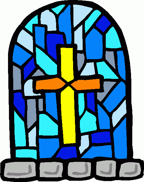 Cross In Church Window Clipart.