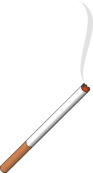 Lit Cigarette clip art Free vector in Open office drawing svg ( .svg.