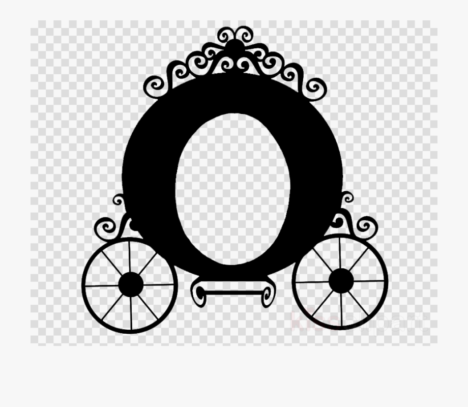 Cinderella Carriage Black And White Clipart.