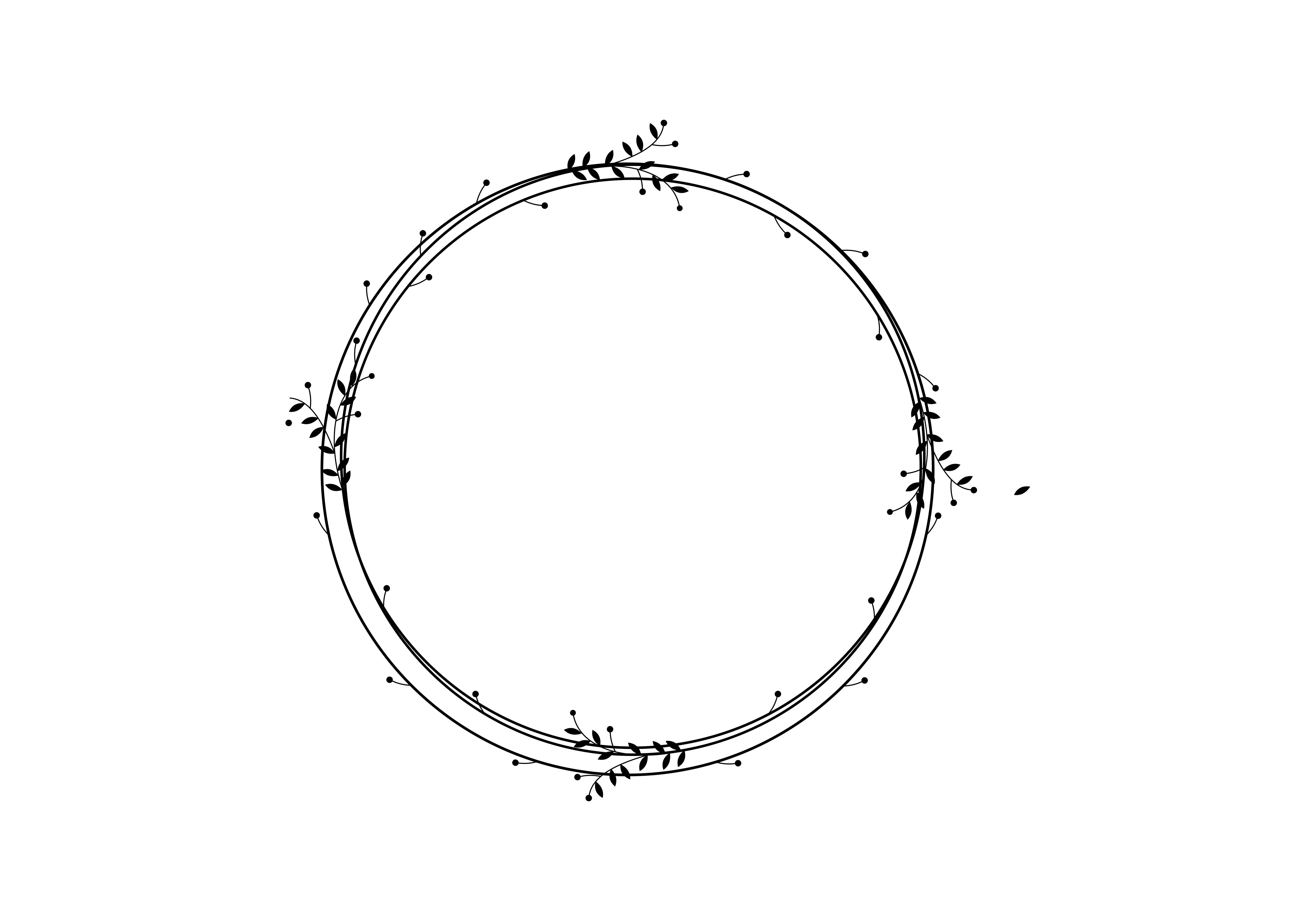 Circle frames. Wreaths for design, logo template.