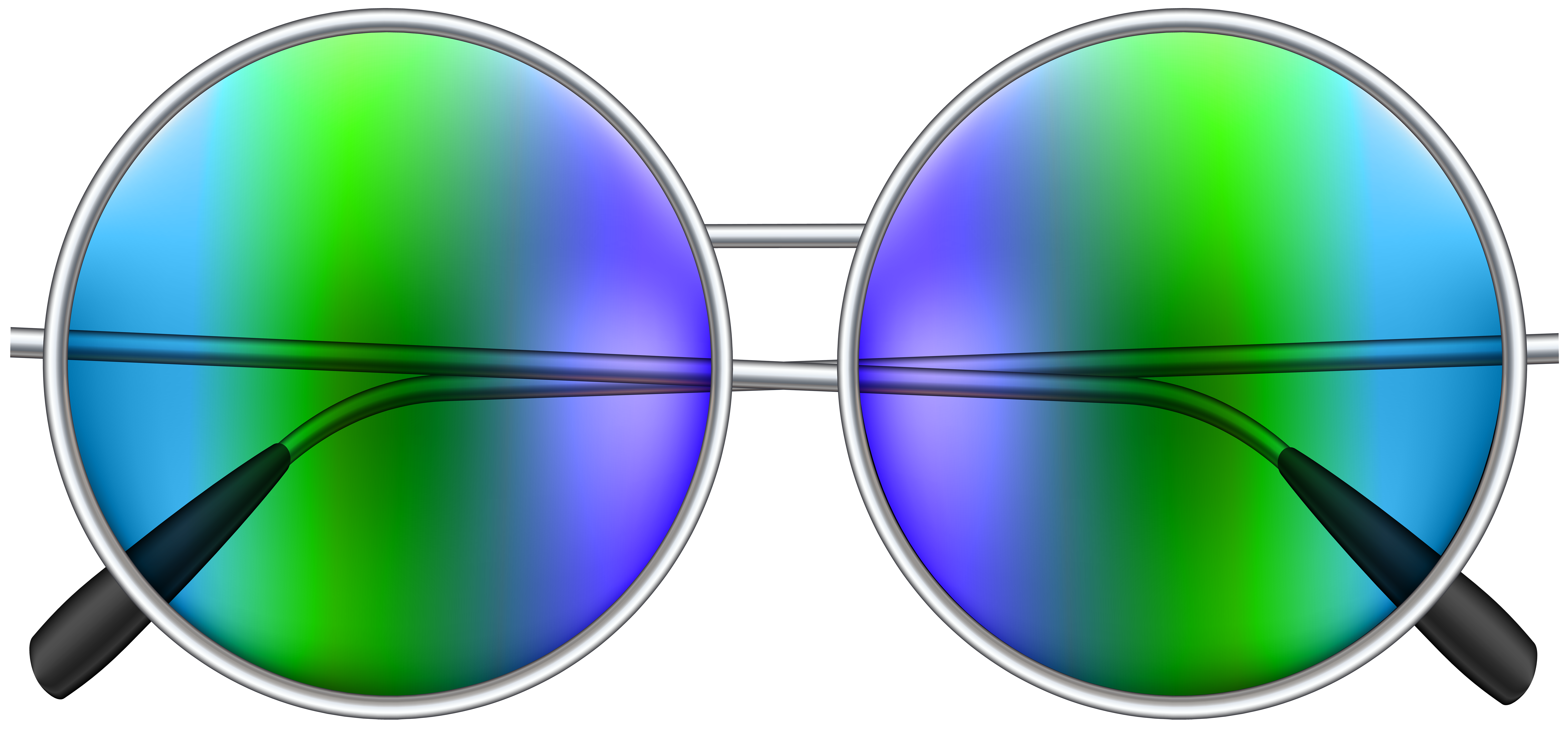 Round Sunglasses PNG Clip Art Image.