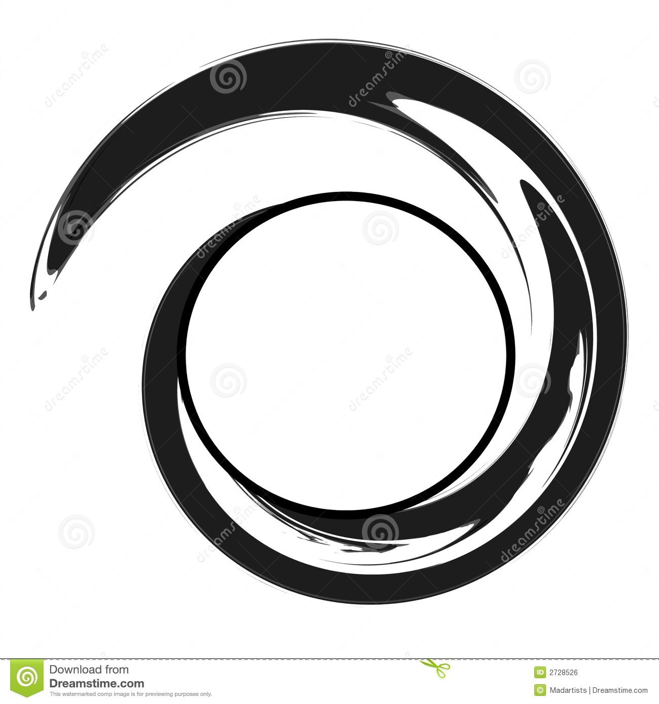 Clockwise Swirl Spiral Circle Stock Illustration.