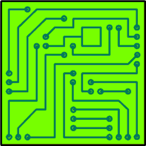 Electronic circuit clip art.