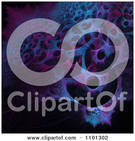 Clipart Abstract Blue And Purple Background Of Forms In A Network.