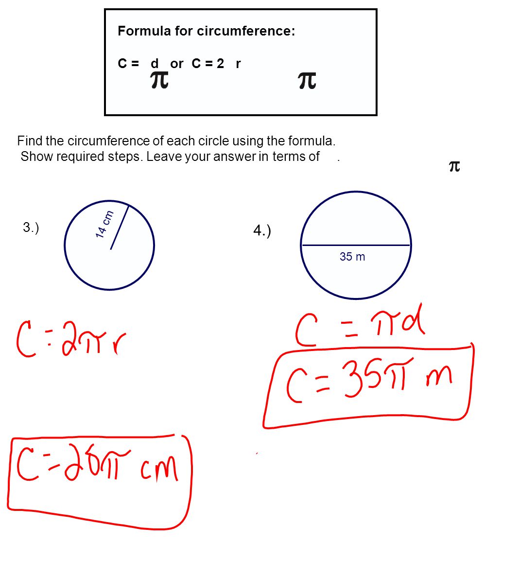 the formula to find the circumference of a circle