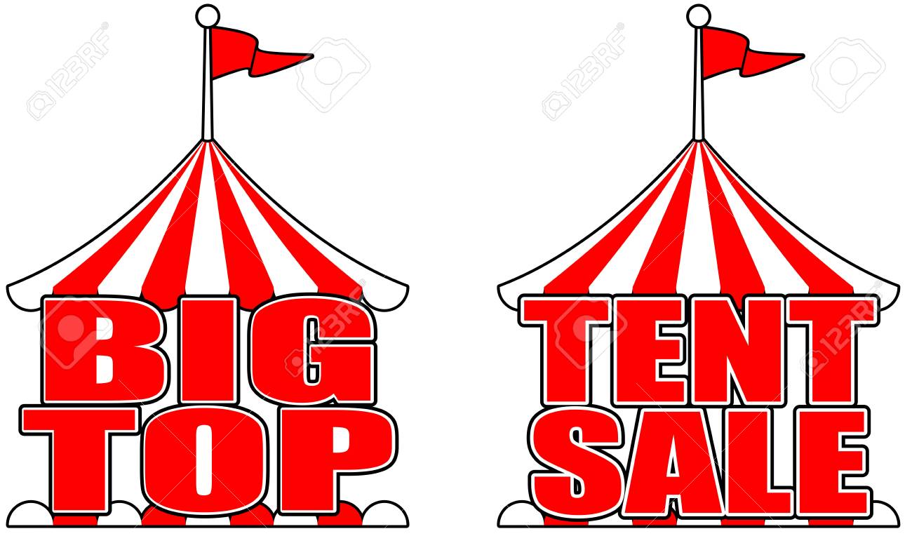 Circus tent big top sale sign poster retail advertisement.