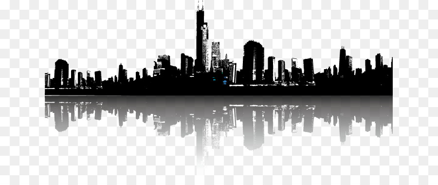 City Skyline Silhouette png download.