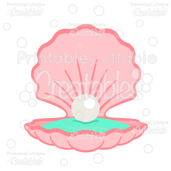Clam With Pearl Clipart.