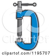 Clipart of a Vice Grip Clamp Icon.