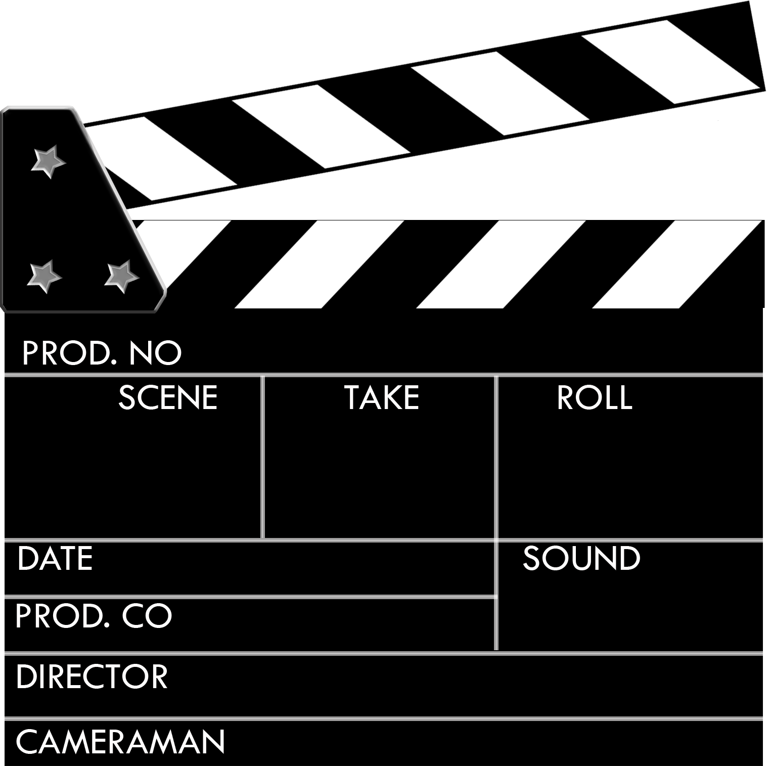 Movie Clapboard Clipart.