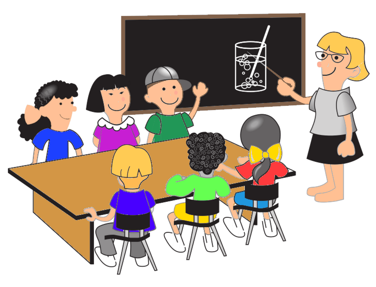Children in the classroom clipart. Free download..