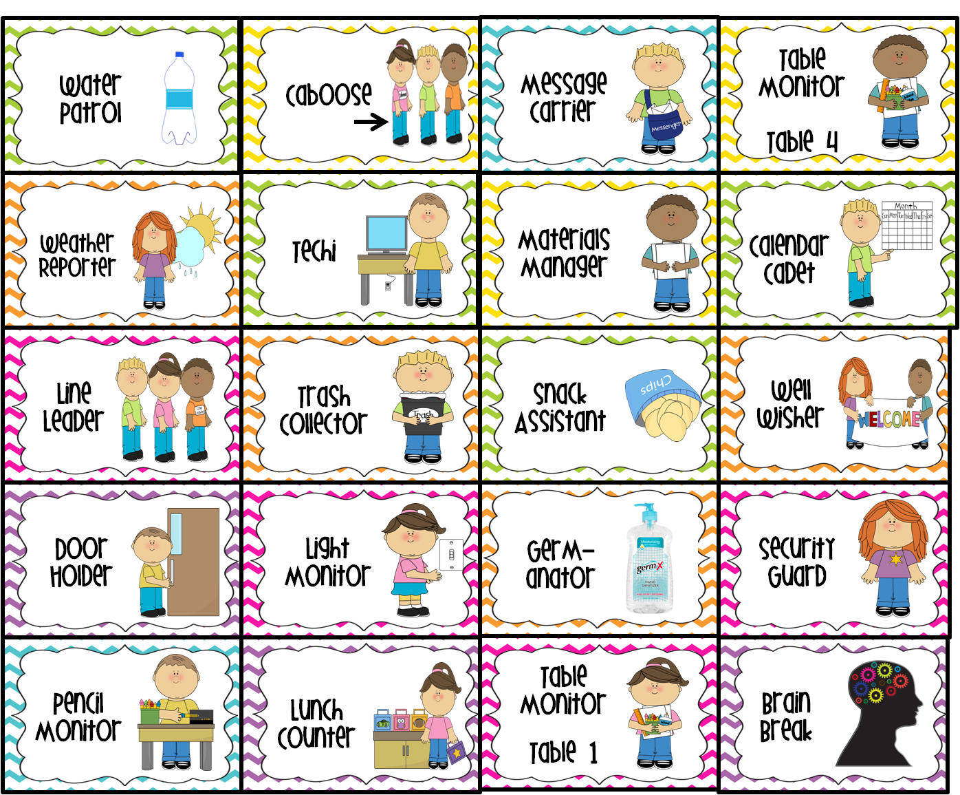 Classroom Job Chart Clipart 20 Free Cliparts Download Images On 