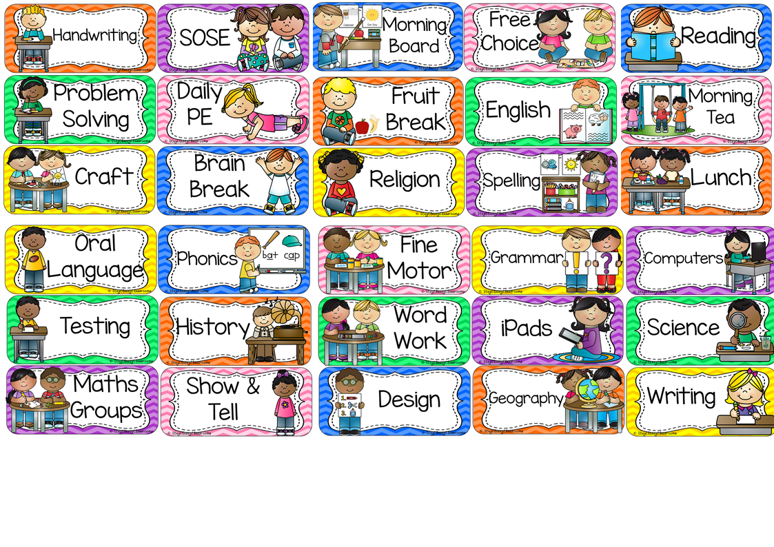 daily schedule clipart images