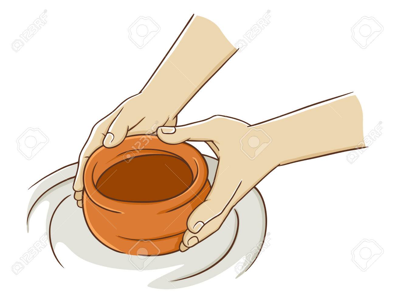 Hand Making Pottery From Clay » Clipart Station.