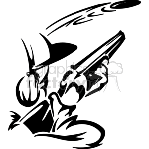 skeet shooting clipart. Royalty.