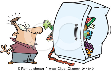 Refrigerator Clean Up Clipart.