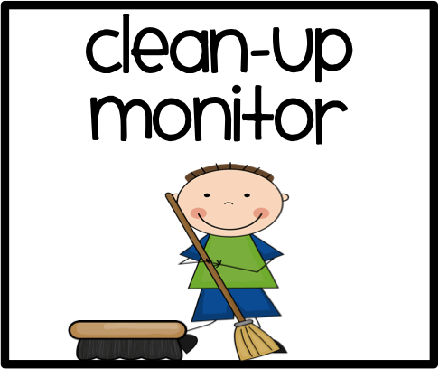 Kids clean up classroom clipart.