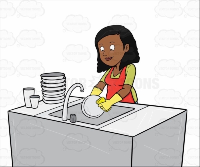 wash dishes , Free clipart download.