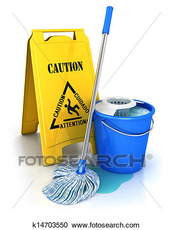 3d cleaning equipment Clipart.