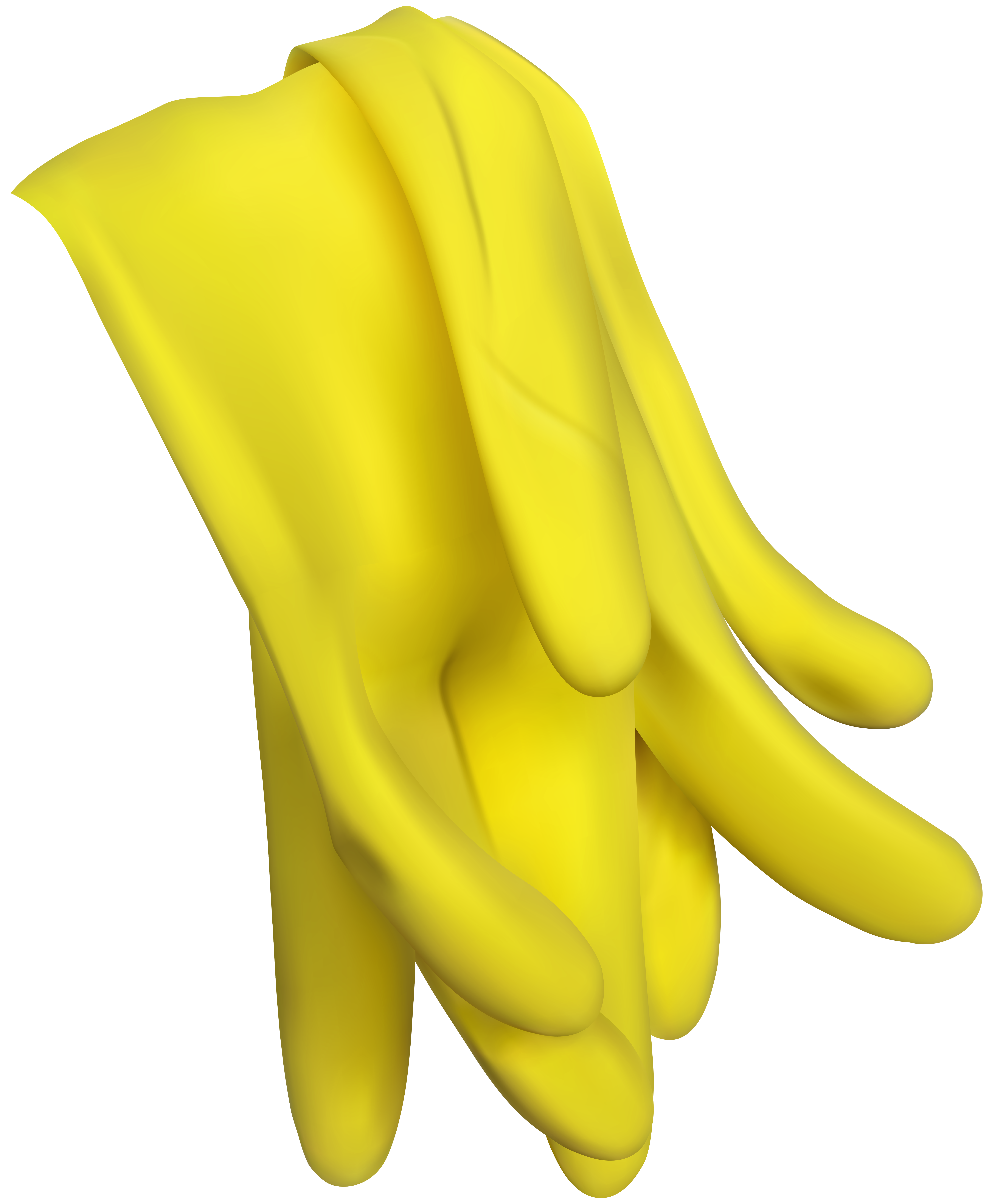Yellow Latex Glove PNG Clip Art.