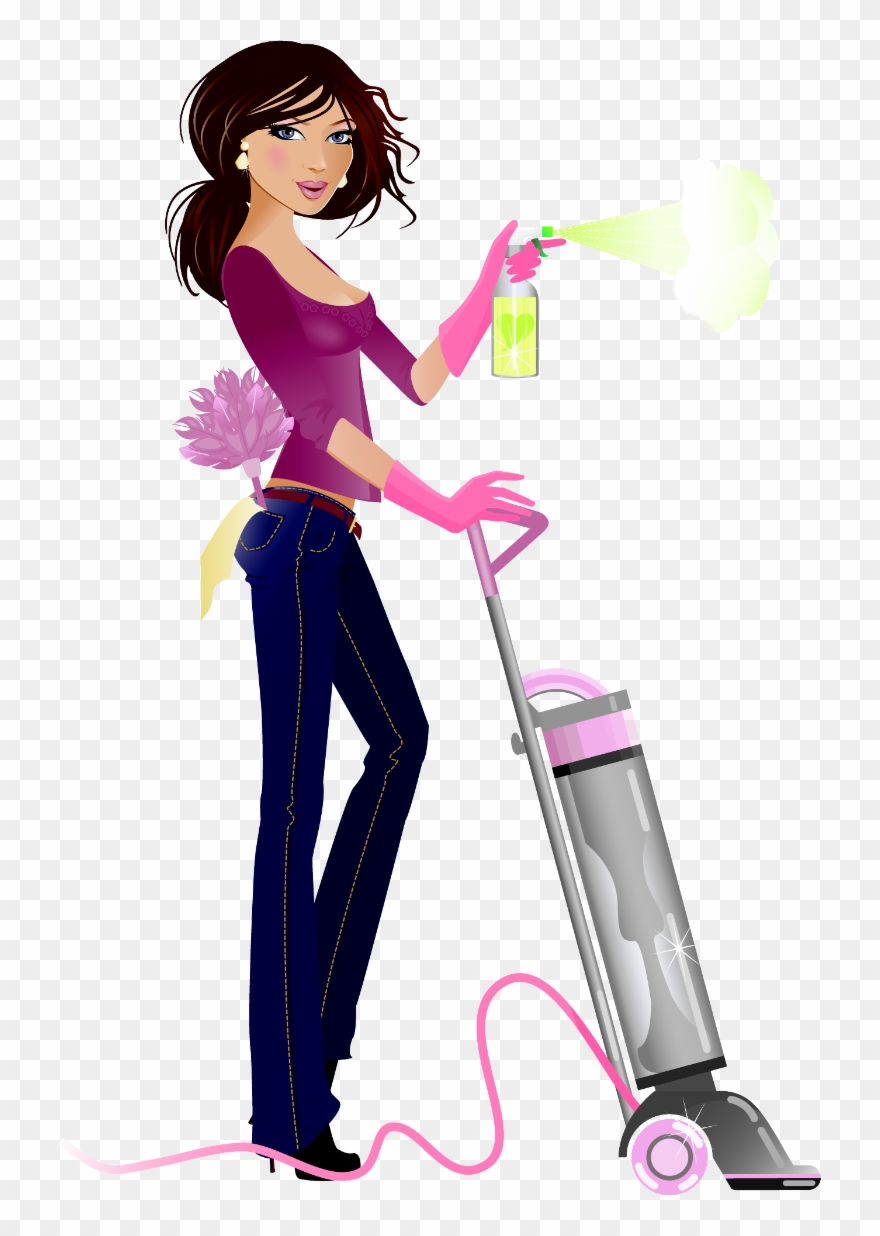 Maiden Clipart House Cleaner.