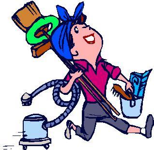 Cleaning Lady Cartoon.