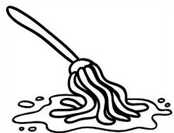 Clip Art Of Cleaning Mops Clipart.