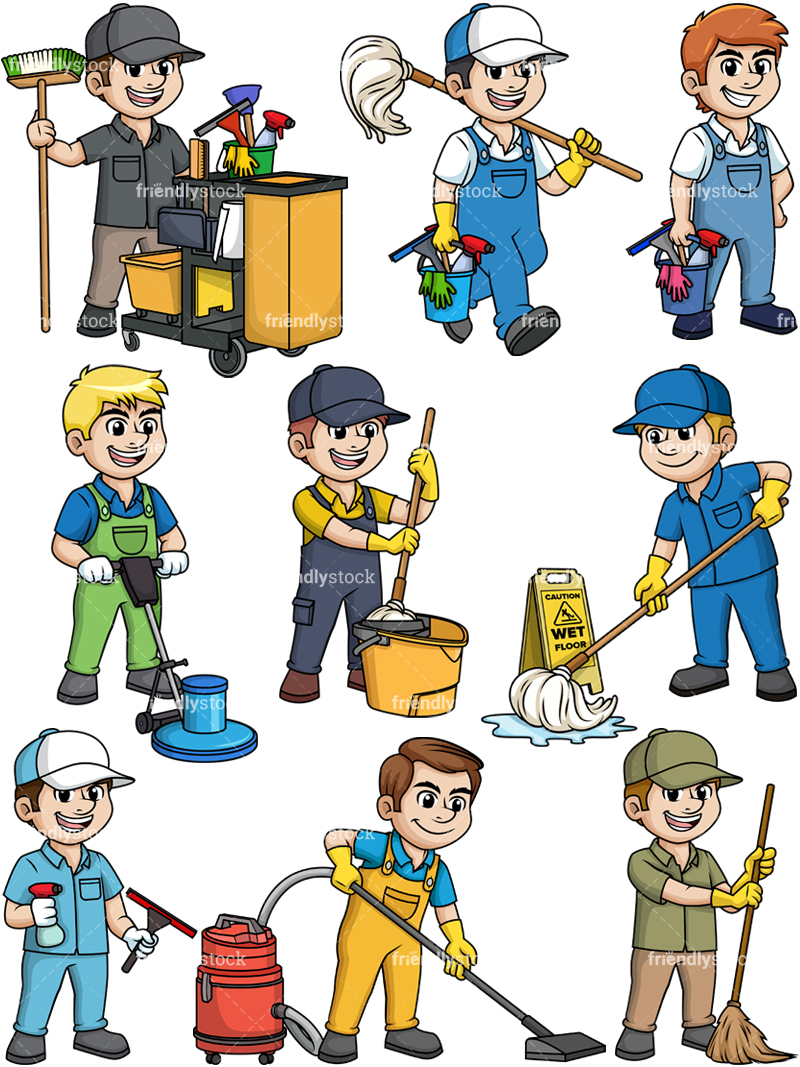 Male Cleaning Professionals Collection.