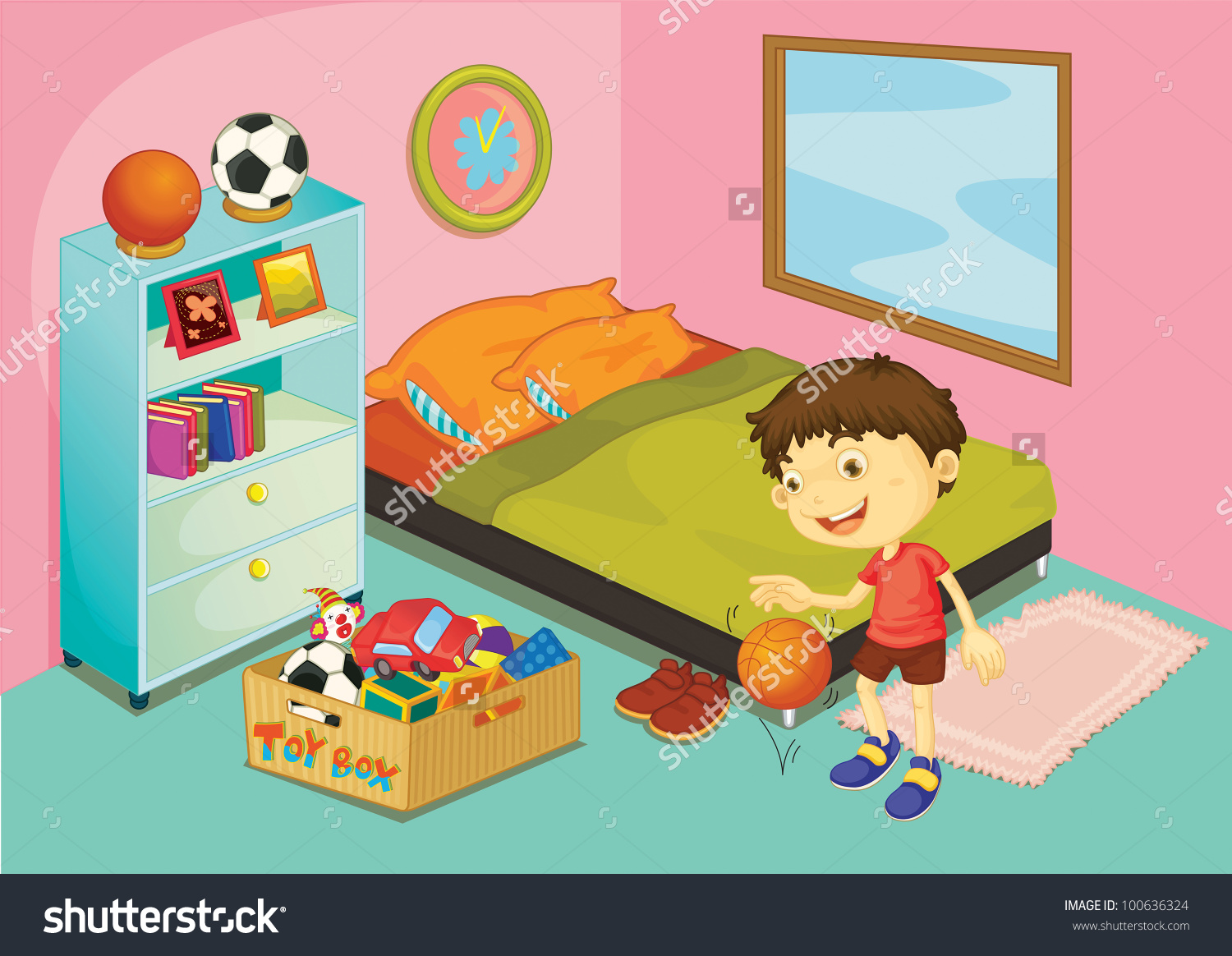 tidy up living room clipart