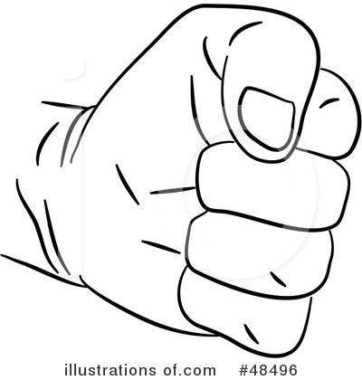 Clenched fist clipart.