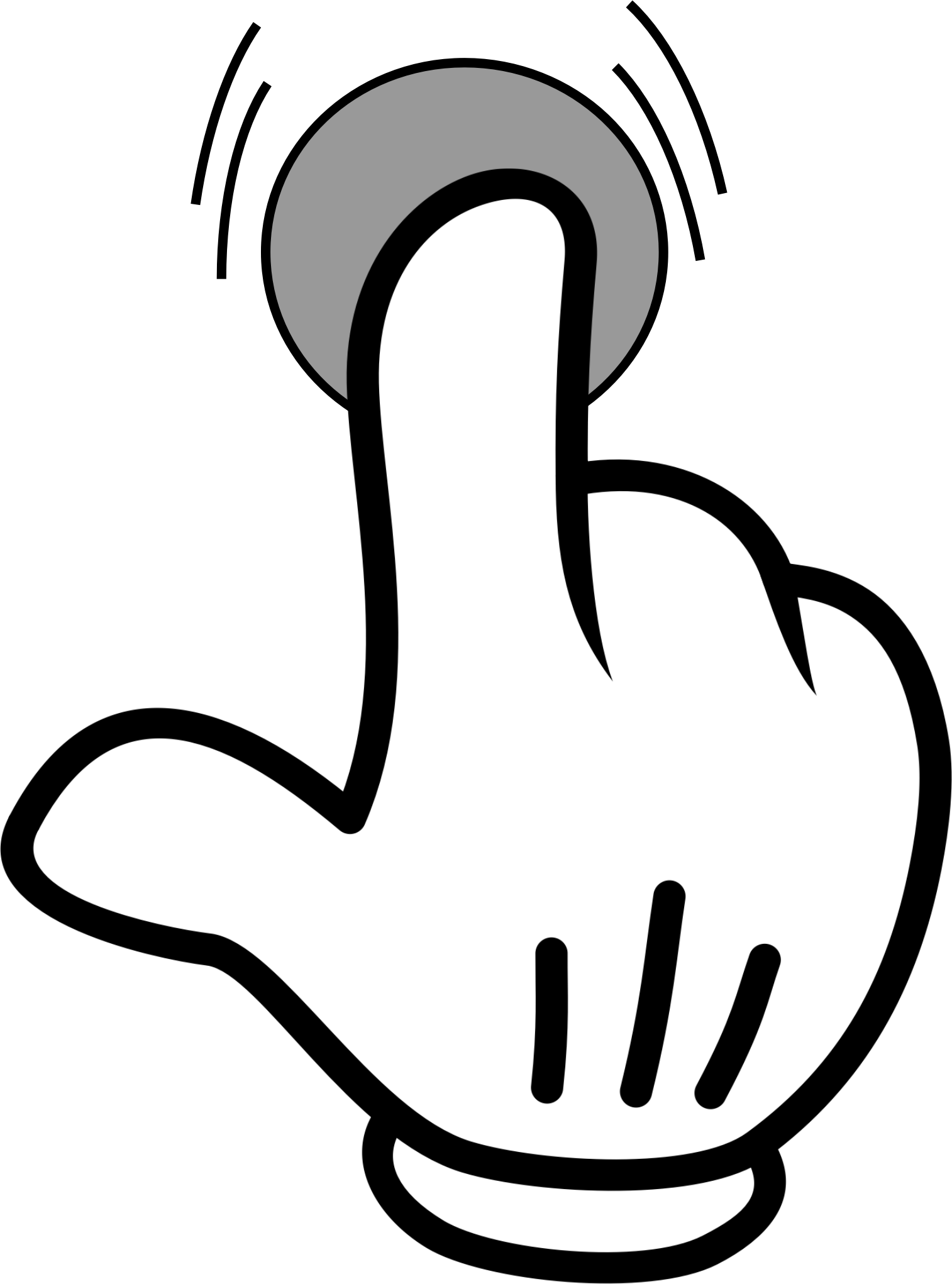 Finger Click Clipart.