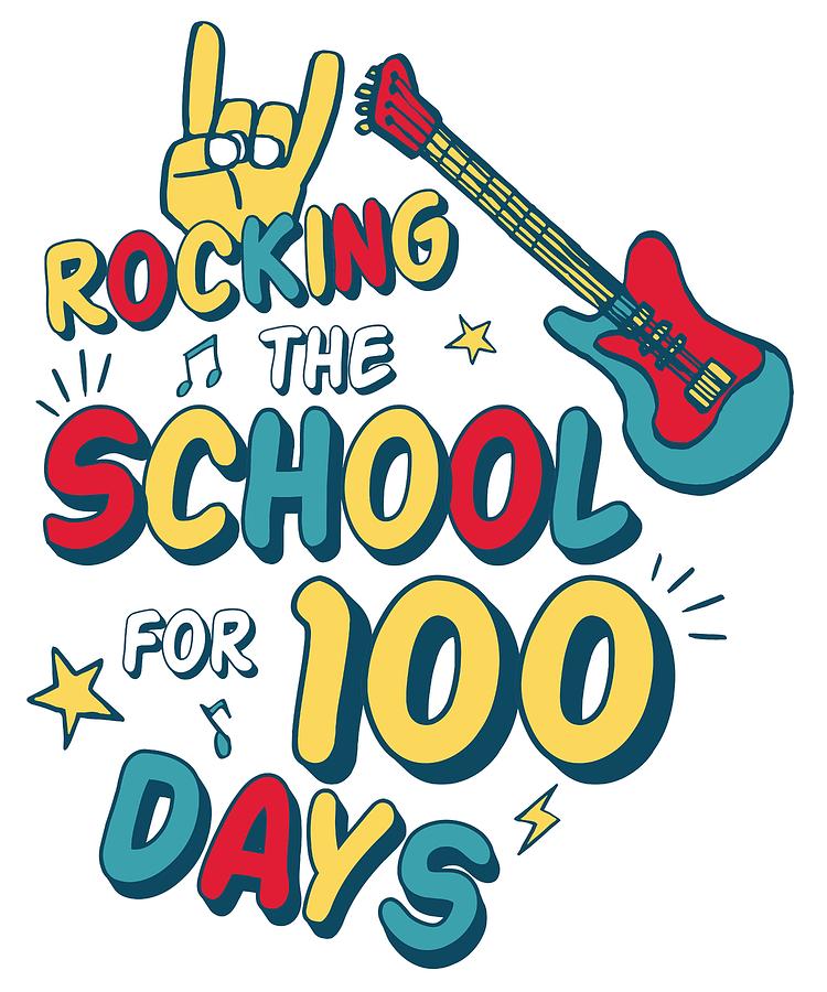 100 Days Of School For Kindergarten Elementary Kids Light by Nikita Goel.