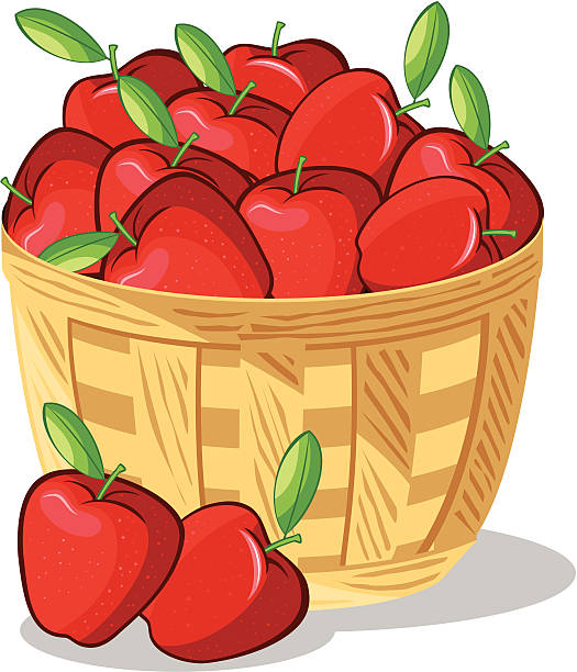 Best Basket Of Apples Illustrations, Royalty.
