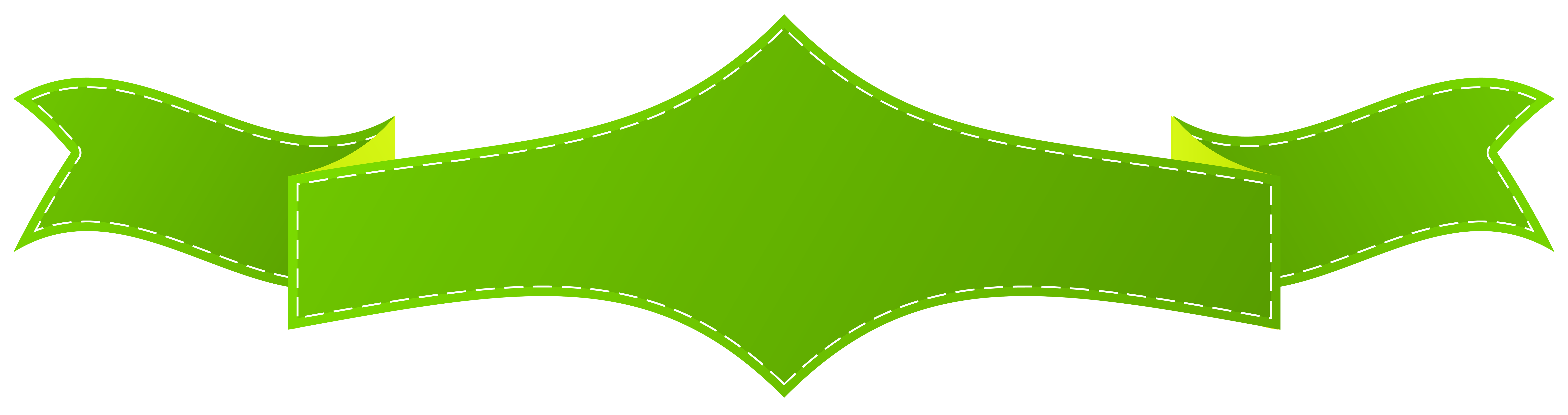 Green Art Banner Transparent PNG Clip Art Image.