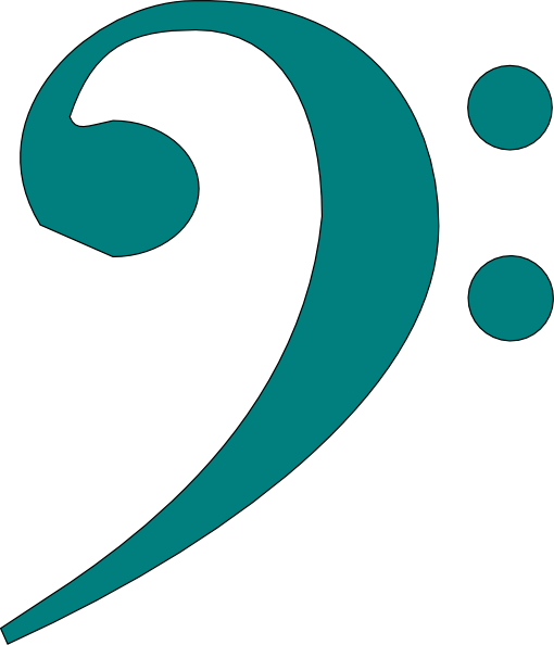 Bass Clef Teal Clip Art at Clker.com.