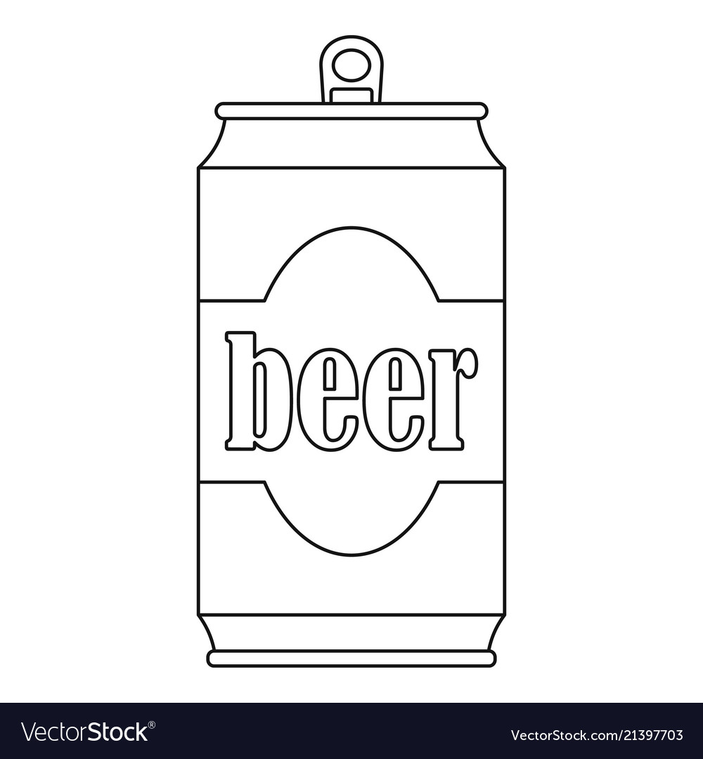 Beer can icon outline style.