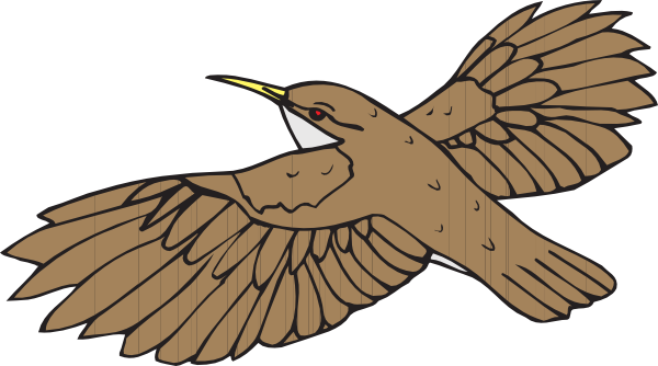Brown Bird Flying Clip Art at Clker.com.