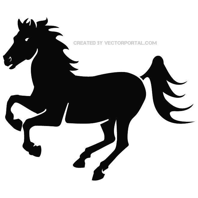 Black Horse Illustration Vp Free Vector.