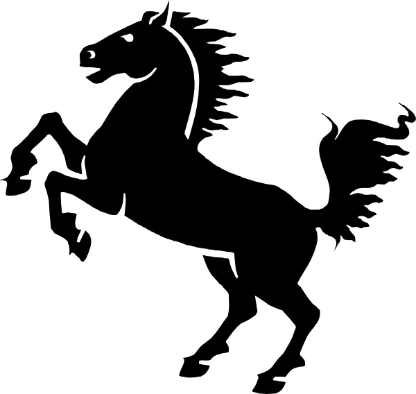 Black Horse clip art Free vector in Open office drawing svg ( .svg.