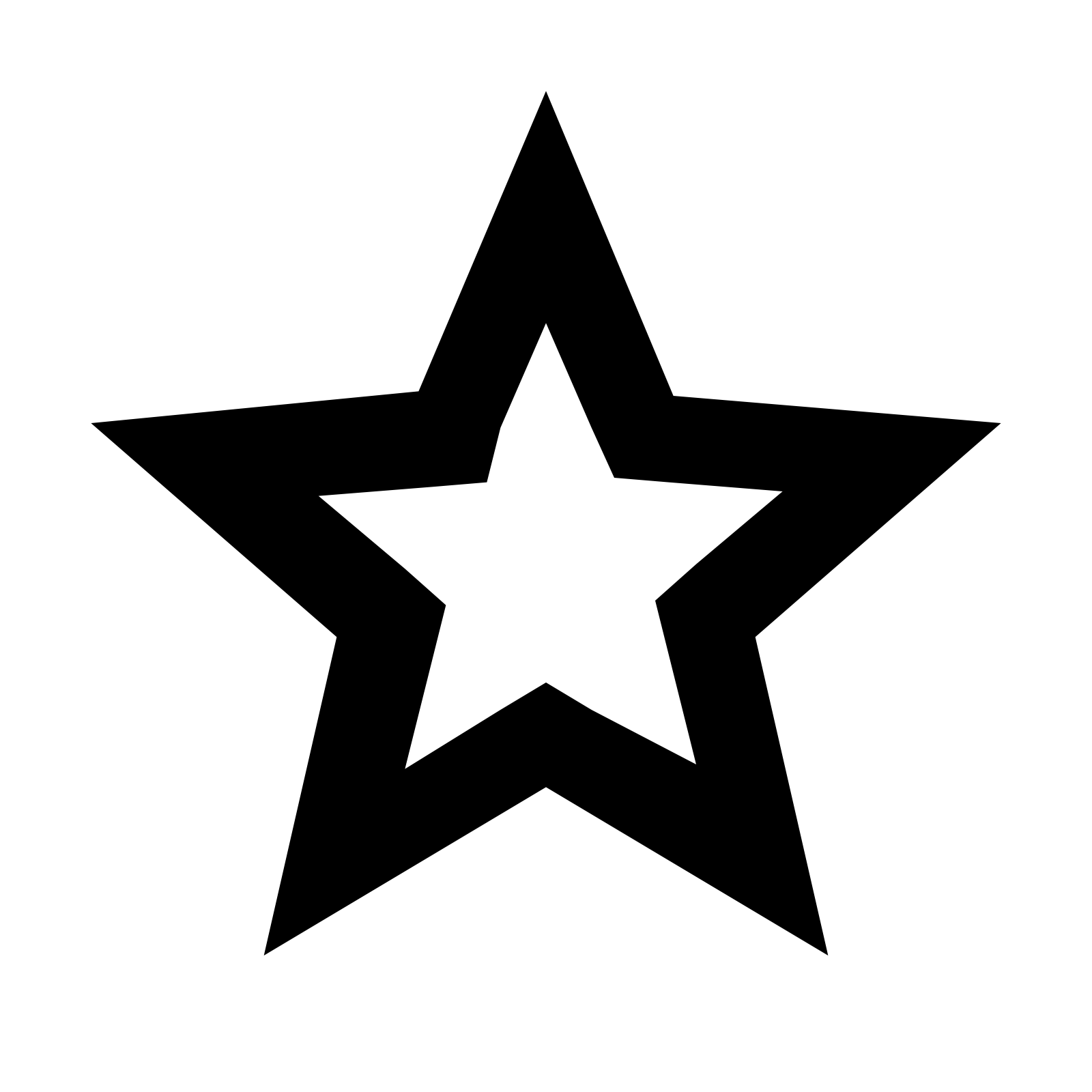 Black Star PNG Image.