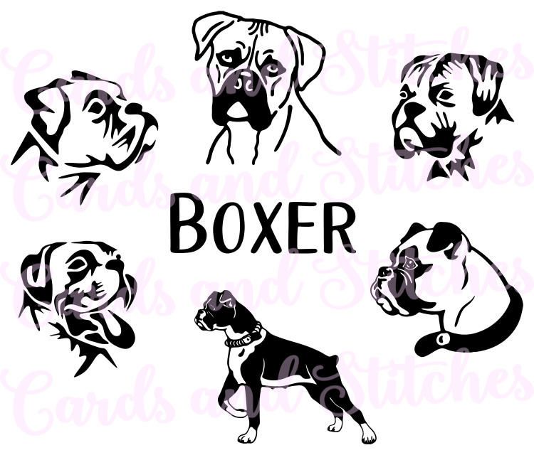 Boxer Dogs SVG.