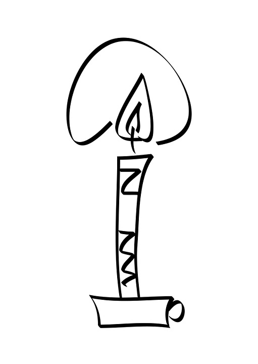 Candle Drawing Graphic Clip.