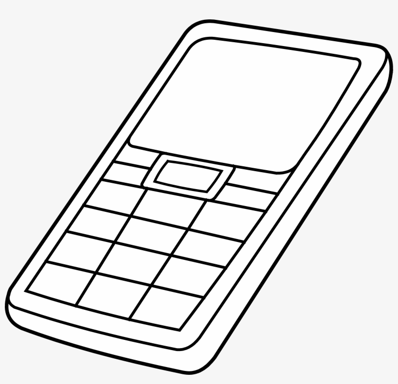 Cell Phone Clip Art Black And White Free Clipart.
