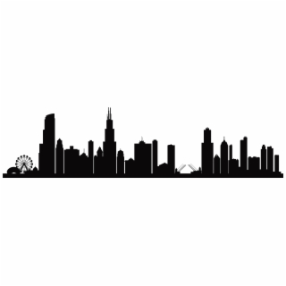 HD Chicago Skyline Silhouette Png Transparent PNG Image Download.