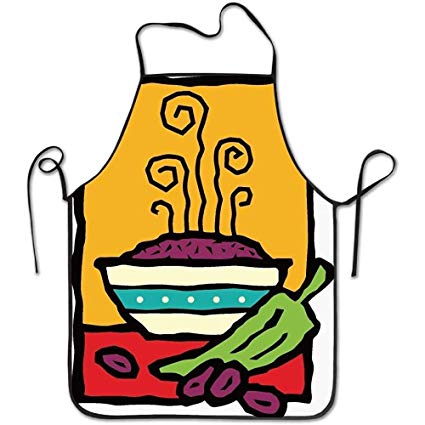 Amazon.com: YunnStr0u Pot of Chili Clipart Funny Cooking Apron for.