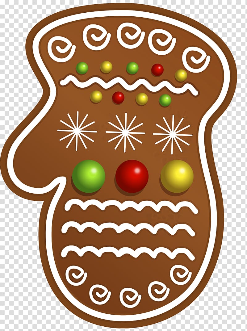 Christmas chocolate mitten illustration, Christmas cookie Peanut.