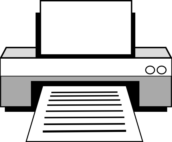 Computer Printer clip art Free vector in Open office drawing svg.